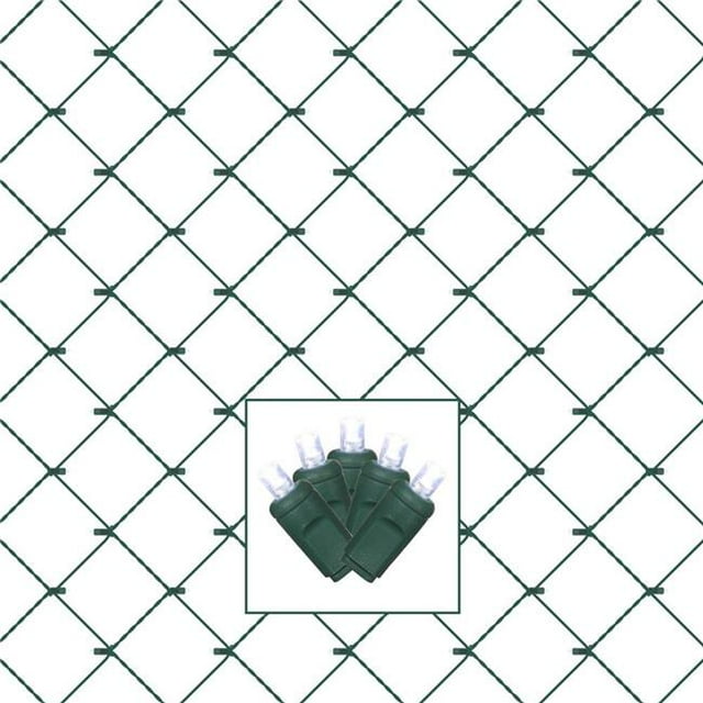 Vickerman X4G4615T 4 x 6 ft. 120 Cool White Wide Angle Twinkle LED Net Light on Green Wire