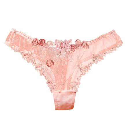 

Hillsionly Women Low Rise Thongs Panties G-String T Back Thong Lace Underwear