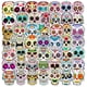 thumbnail image 1 of Paquete de pegatinas genéricas de 50 calaveras de azúcar coloridas para el Día de los Muertos, 1 of 2