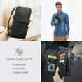thumbnail image 3 of for Samsung Galaxy S22 Case Wallet for Women and Men, Samsung Galaxy S22 Case, PU Leather Magnetic Flip Strap Wristlet Zipper Card Holder Wallet Business Phone Cover for S22, Black, 3 of 10