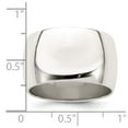 thumbnail image 3 of Auriga Sterling Silver 12 mm Half Round Band for Mens Size 13.5, 3 of 6