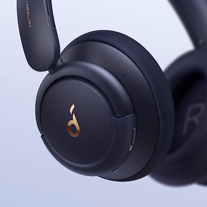 Soundcore Bluetooth, On-Ear Headphones, Noise-Canceling with USB-C 