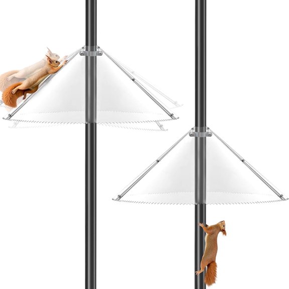 MALLMALL6 Garden Squirrel Baffle for Bird Feeder Pole,Durable Squirrel Guard with Hook for Outdoor Hanging,1Counyt