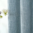 thumbnail image 4 of RISSIEN Extra Long Burlap Linen Farmhouse Curtains 120 inch Length 2 Panels for Living Room Textured Thick Light Filtering Privacy Window Curtain Drapes with Grommet 10ft (52x120 Dirty Blue) Natural, 4 of 5