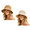 2pack-Khaki/Beige, variant on Women Summer Straw Sun Hat, Floppy Crochet Beach Hat, UV Protection Foldable Bucket Hat, Packable Travel Hat