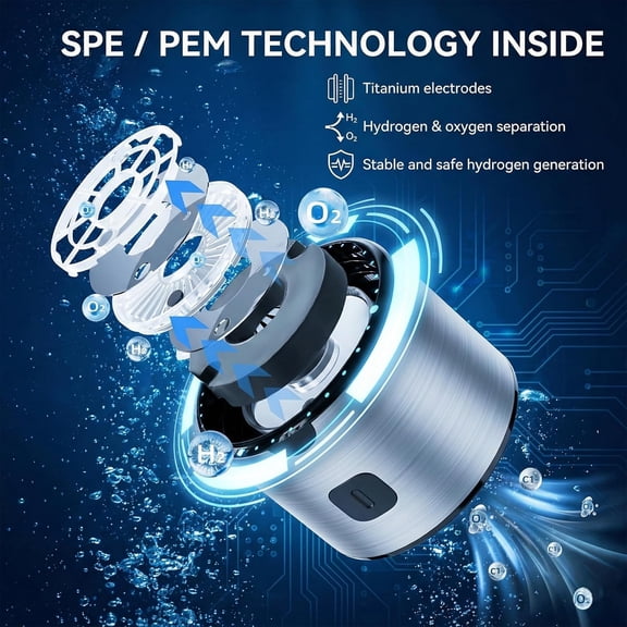 Hydrogen Water Bottle, Hydrogenated Water Bottle with SPE PEM Tech, Portable Hydrogen Water Machine, Hydrogen Bottle, Ionized Hydrogen Water$$Sport & Recreation Other