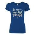 thumbnail image 2 of Positivity saying Pop Culture Womens Slim Fit Junior Tee, Royal, Medium, 2 of 3