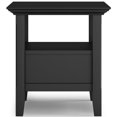 thumbnail image 4 of Trent Home Table d'Appoint Grand en Bois Massif avec Rangement en Noir, 4 of 6