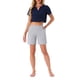 thumbnail image 2 of Pantalones cortos de pijama de modal para mujer INSPIRE CHIC, suaves y cómodos, con bolsillos, pantalones cortos elásticos de boxeador para dormir, talla M, gris claro, 2 of 6