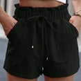 thumbnail image 6 of Maean Womens Lightweight Shorts Casual Summer Elastic High Waisted Drawstring Short Pants with Pockets, 6 of 7