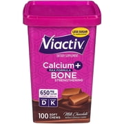 Viactiv Calcium + Vitamin D3 Supplement Soft Chews, Milk Chocolate, Calcium for Bone Health, 100 Count
