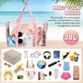 thumbnail image 5 of Clear Beach Tote Bag - Waterproof PVC Stadium Approved - Extra Large Transparent Bag for Pool, Concert, 5 of 6