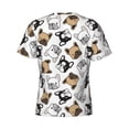 thumbnail image 6 of Vsdgher French Bulldog3 Print Men's Dry Fit Mesh Athletic Shirts Moisture Wicking Tennis T-Shirt Tops, 6 of 9