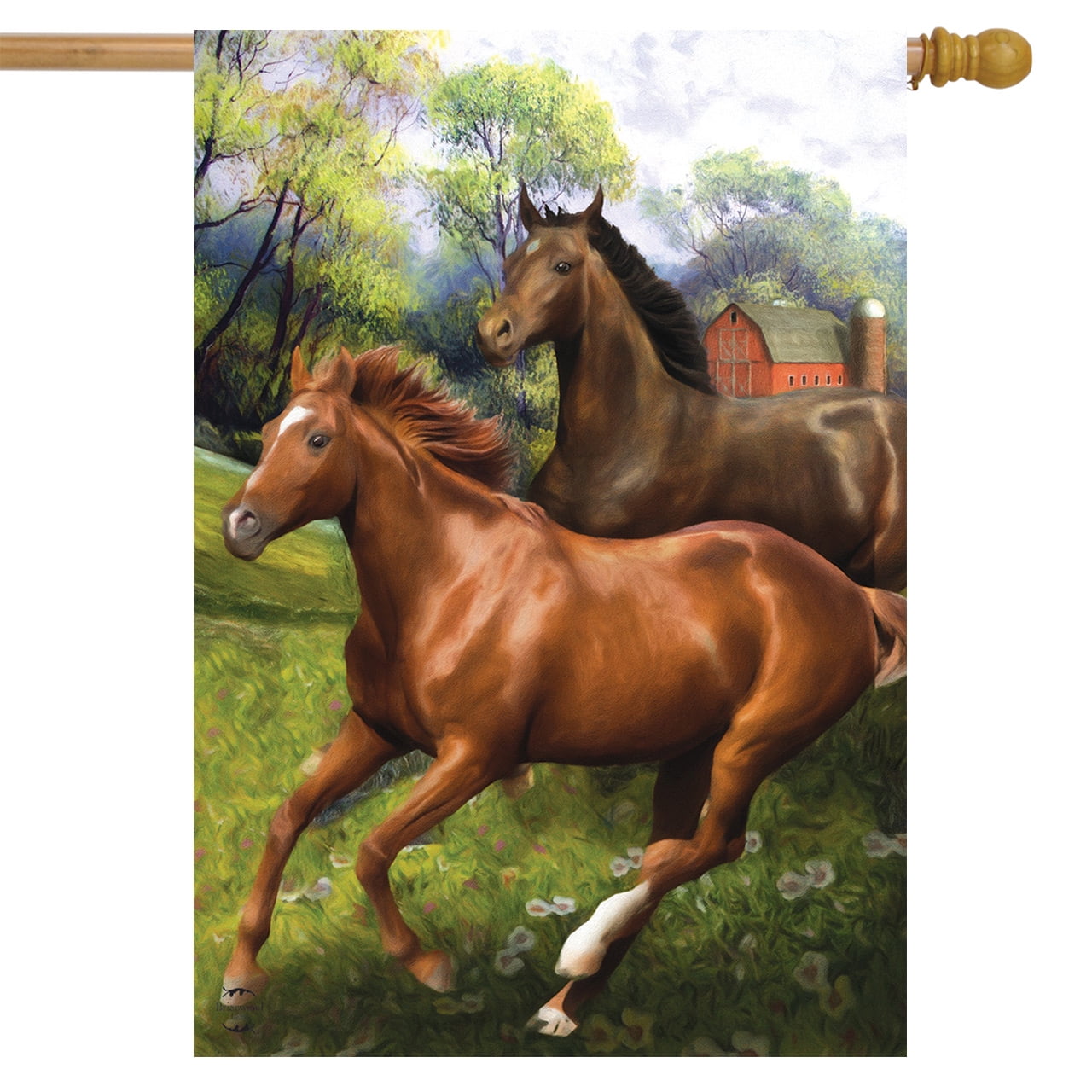 Galloping Horses Summer House Flag