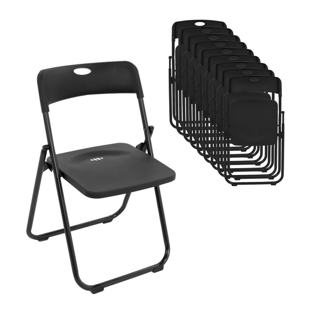 Set 10 Sillas Plegables Uso Rudo Resistente para Eventos Jardín Exterior Fiesta