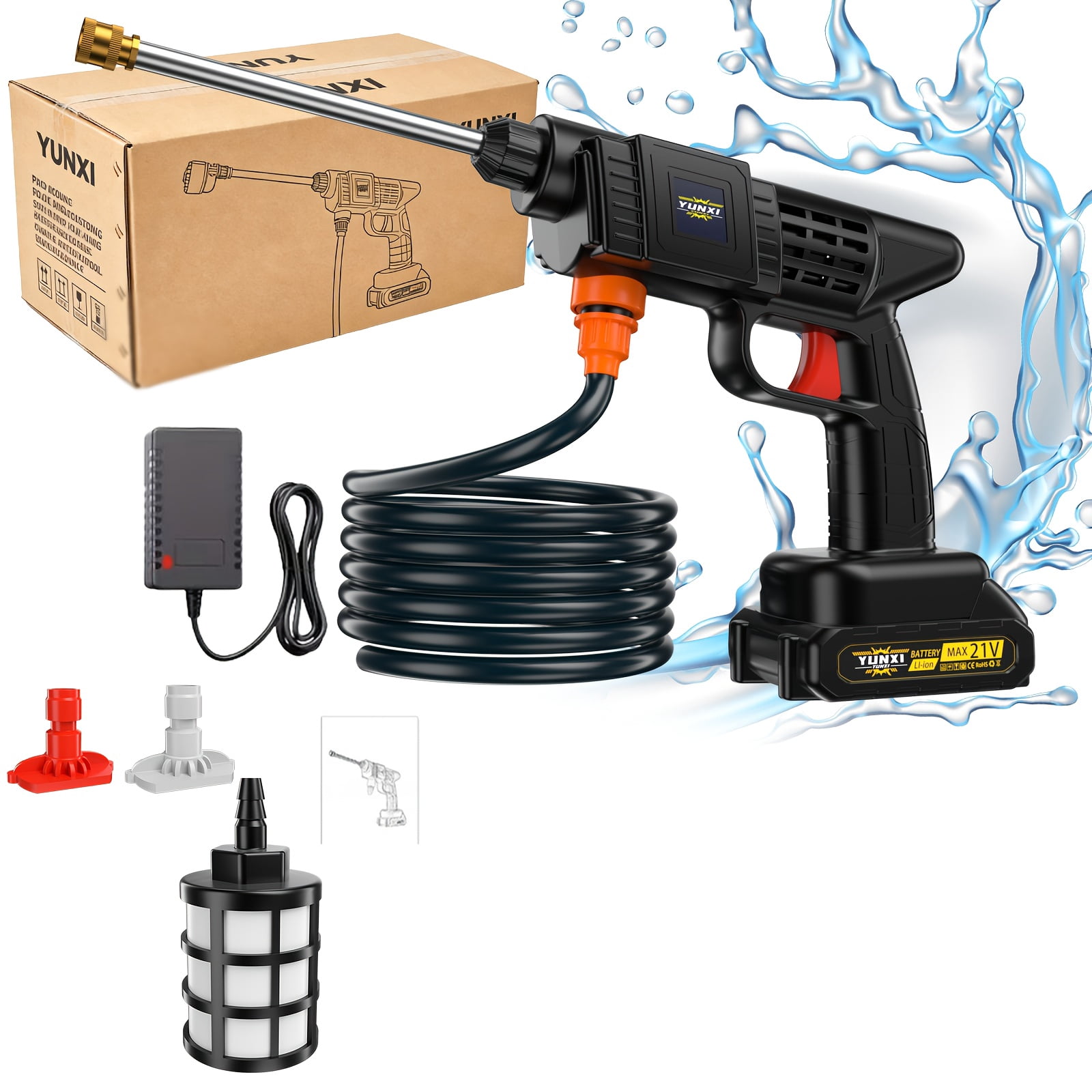 DGB Cordless Pressure Washer, Portable Power Cleaner for Car, Patio & Home Cleaning