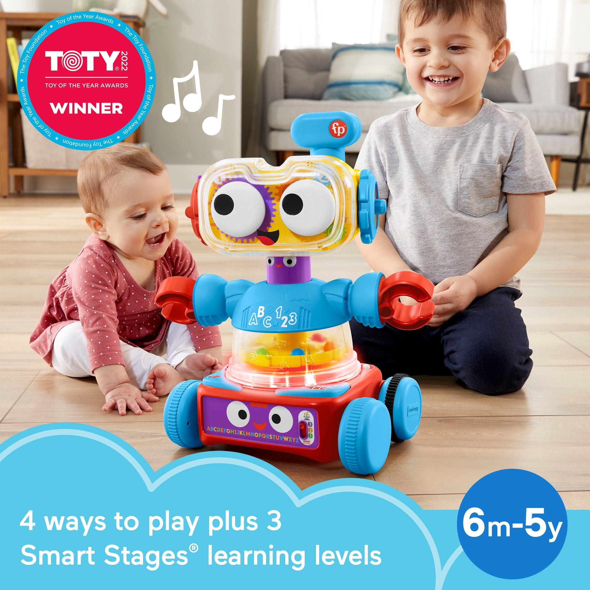 Fisher-Price Baby to Preschool Learning Toy Robot with Lights & Music, 4-in-1 Ultimate Learning Bot - 2