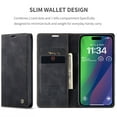 thumbnail image 3 of CaseMe Leather for iPhone 15 Case, Flip Wallet Leather Case with Card Holder Magnetic Closure Shockproof Kickstand Protective Phone Cases Cover for iPhone 15,Black,For iPhone 15, 3 of 12