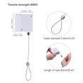 thumbnail image 2 of Unique Bargains Retractable Cable Lock with Double-Sided Adhesive Remote Lock 600g 2Set White, 2 of 6