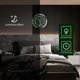 thumbnail image 2 of 12 Inch Round Large Luminous Wall Clock Glow in the Dark Non-Ticking Indoor Decor -Silver, 2 of 5