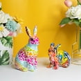 AaSFJEG Christmas Ornaments Resin Crafts Colorful Cute Rabbit Tabletop tv-unit-dimensions-and-size-guide-wall-tv-unit-design-tv-unit-design
