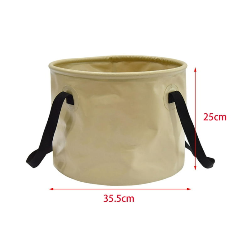 collapsible bucket,collapsible bucket with handle camping heavy  duty,portable bucket wash basin large capacity,folding bucket water  container fishing