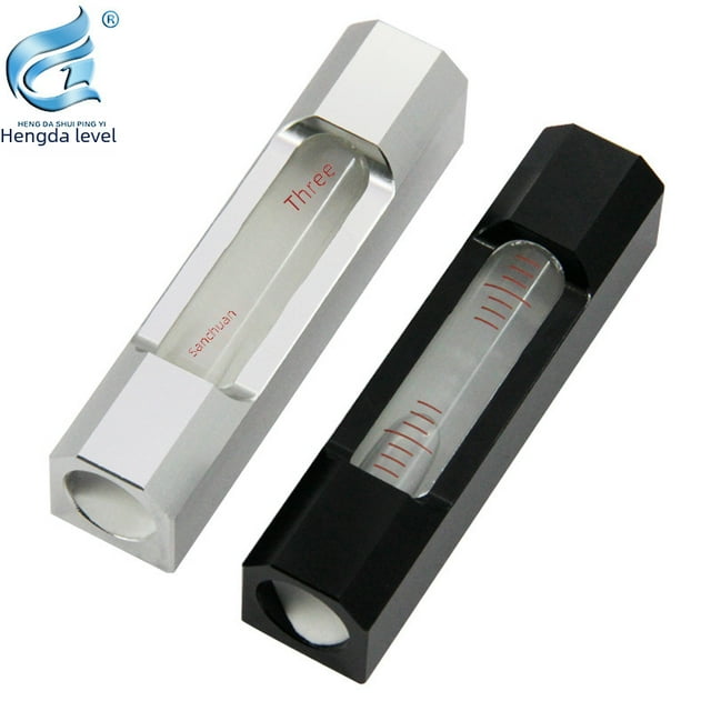 Precision Mechanical Level Tool for Engineers - 0.02mm/m High Accuracy Bubble Level, Compact 85x20x20mm Silver Shell Design, Easy-to-Read White Vial, 4-Second Stabilization, Durable Construction for