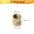 thumbnail image 2 of Wekity Écrous Moletés Filetage Femelle M5x8mm, 100 Pcs OD Laiton Fileté Insert Écrous d'Injection Joint Soudé Hydraulique Kit Assortiment pour Impression 3D Moulage par Injection-0621, 2 of 5