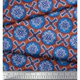 thumbnail image 3 of Soimoi Rayon Crepe Fabric Floral Mandala Printed Fabric 1 Yard 46 Inch Wide, 3 of 3
