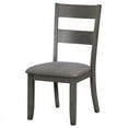 thumbnail image 2 of Furniture of America Gerret Wood Padded Dining Chair in Gray (Set of 2), 2 of 7