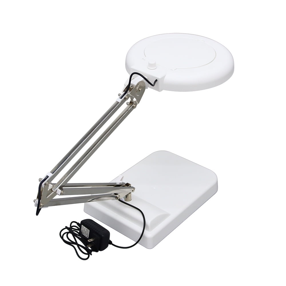 TECHTONGDA 20X 127C Desk Lamps Benchtop Magnifier Lamp Table Lamps White Glass for Reading Working Crafts Workbench