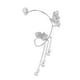 thumbnail image 5 of Elegante mariposa Ear Cuff Pendientes Ear Clips Wrap Rhinestone Tassel Droping Chain Jewelry Regalo para boda Uso diario Cumpleaños Mujer , plata izquierda Fernando Pendiente elegante, 5 of 8