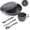 2.Gray, variant on Camping Mess Kit with Bowl, Plate, Cup, Spoon, Fork, and Carry Bag, Plastic Camping Accessories Essentials Gear for Travel, Camping, Picnic, Outdoor, Easy to Carry & Store