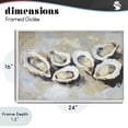 thumbnail image 4 of Stupell Industries Coastal Line of Oysters in Neutrals White Framed Giclee Art, 24 x 16, by Sisi and Seb, 4 of 8