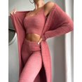 thumbnail image 2 of Warm Plush nightwear set, long sleeved hooded gown, vest and drawstring shorts, women's nightwear and casual wear, 2 of 2