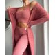 thumbnail image 2 of Warm Plush nightwear set, long sleeved hooded gown, vest and drawstring shorts, women's nightwear and casual wear, 2 of 2