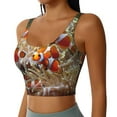 thumbnail image 2 of Balery Cute Anemone Fish Pattern Racerback Sports Bras for Women - Padded Seamless High Impact Support for Yoga Gym Workout Fitness-Medium, 2 of 8