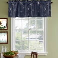 thumbnail image 3 of 2 Pack Valances for Window, Navy Blue Short Curtains for Kitchen Bedroom Living Room, Spring Flora Rod Pocket Small Window Treatment Valance Drapes 42 x 12 Inch, 3 of 8