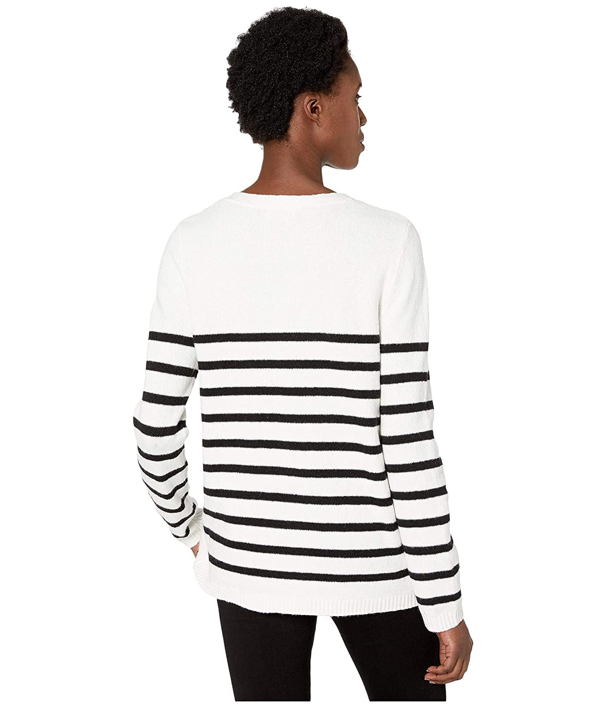 calvin klein black and white sweater