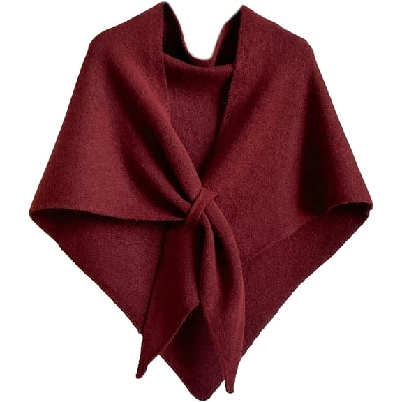 Kukuzhu Winter Shawl Wraps for Women Knitted Pashmina Sweater Shawl Large Wool Triangle Scarf Warm Blanket Poncho Cardigan