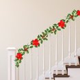 thumbnail image 6 of SLYNSHome Christmas Garland Rattan Artifical Poinsettia Flowers Decoration - 68.6 inch - Xmas Hanging Plants Vines Ornaments for Home Trees Fireplace Party (68.6 inch), 6 of 7