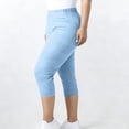 thumbnail image 6 of Hxshgdsn Womens Plus Size Capri Pants Slim Fit High Waist Stretchy Soft Yoga Gym Trousers（Light Blue/3XL）, 6 of 8