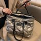 thumbnail image 2 of Bolsos de mano grandes acolchados de moda GEEK, bolsos de hombro acolchados de diseñador para mujer, bolso cruzado de algodón y nailon de lujo, bolso de invierno, nuevo, 2 of 5