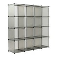 thumbnail image 6 of 16-Cube Storage Shelves with Doors, Modular Book Shelf Organizer Units, Plastic Clothing Storage Containers, Closet Cube Storage&Organizatier Containers, for Bedroom/Living Room/Office, A1753, 6 of 7