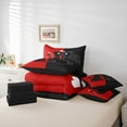 thumbnail image 6 of jejeloiu Black Cat Kitten 7-Piece Twin Bedding Sets,Happy Valentine'S Day Bedding Comforter Set,Western Valentine Gifts Sheet Sets For Men Women,Microfiber Bedroom Decor Reversible, 6 of 8