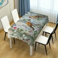 thumbnail image 7 of GZHJMY Bird Flowers Rectangle Tablecloth, Waterproof Stain Wrinkle Resistant Washable Polyester Table Cover for Picnic Dinner Holiday Kitchen Party Decor, 60 x 90 in Home Decor, 7 of 7