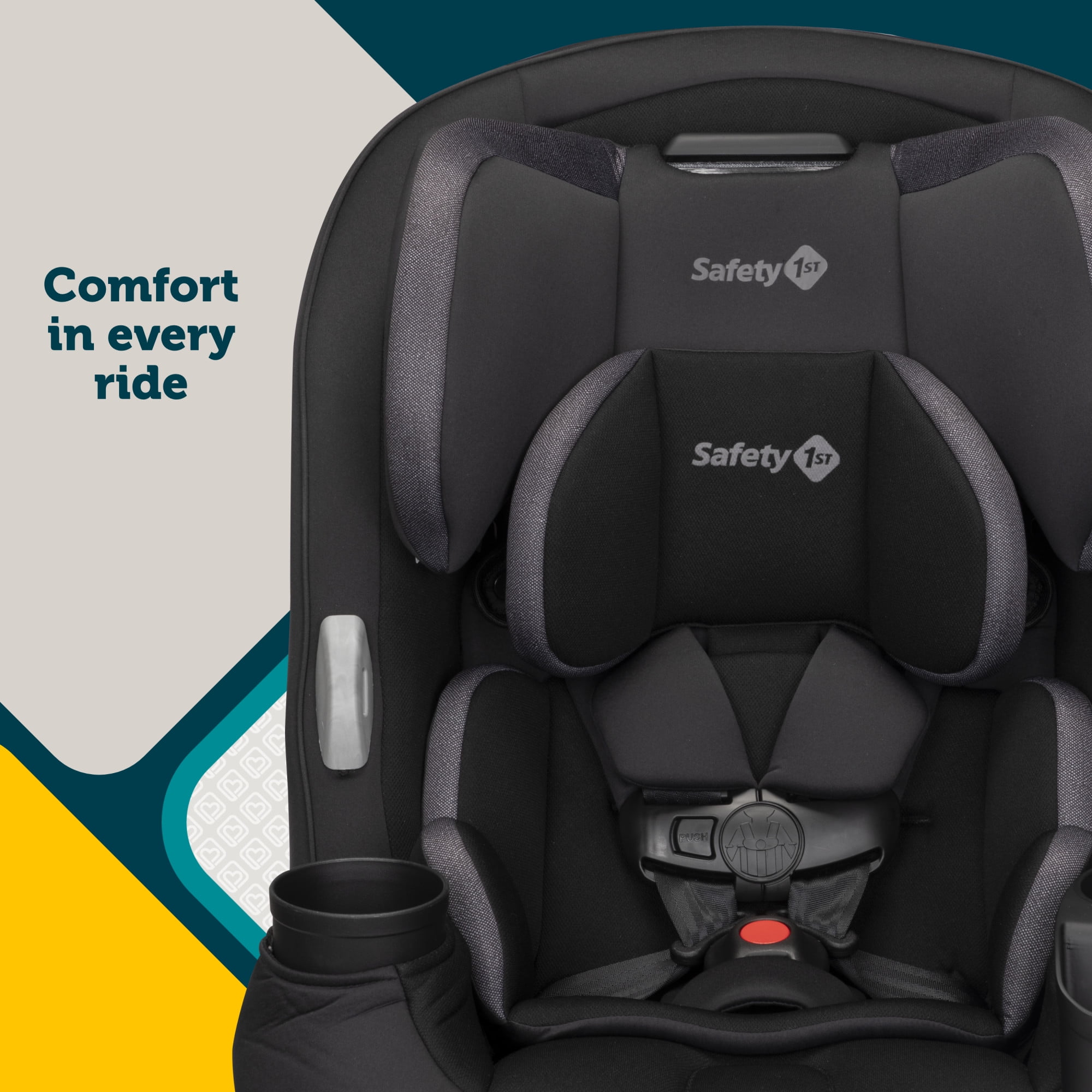 Safety 1st Grow and Go Sprint All-in-One Convertible Car Seat, Black Beauty II, Infant & Toddler