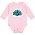 thumbnail image 3 of Inktastic Peacock Girls Long Sleeve Baby Bodysuit, 3 of 5