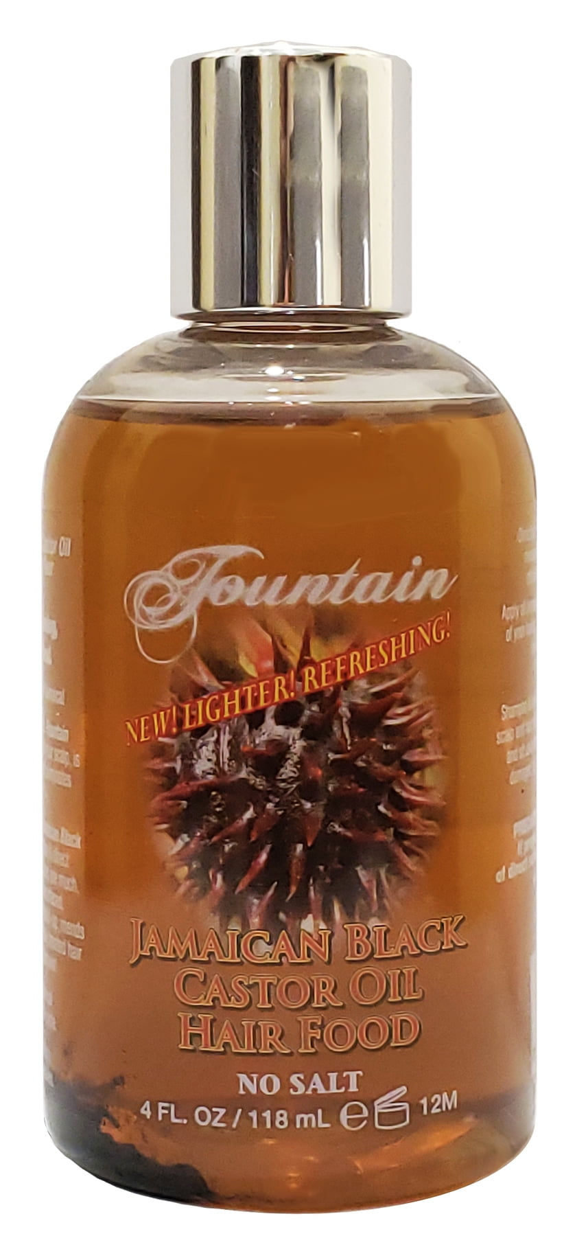 Fountain Jamaican Black Castor Oil Hair Food  with Peppermint Leaves - Anti-Itch - Sensitive Scalp - Dandruff - Hair Loss - Hair Repair - Zebra Print  Satin Cap