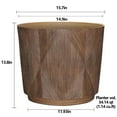 thumbnail image 4 of (2 pack) Better Homes & Gardens Hudson Brown Resin Planter, 15.7in x 15.7in x 13.8in, 4 of 11